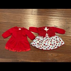 ♥️Cat & Jack baby dress bundle! 0-3 Months with 2 pairs of baby shoes and socks